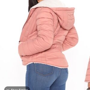 Reversible Puffer Jacket - Mauve
